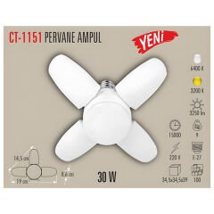 Cata Ct-1151 30W Pervane Ampul (Beyaz)