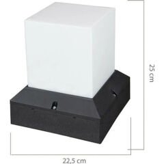 Zerpa Sade Küp Armatür Set Üstü Siyah
