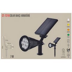 Cata Ct-7310 Solar Bahçe Armatürü 7W / Beyaz
