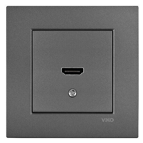 Viko Novella Hdmi Priz Füme - Çerçevesiz