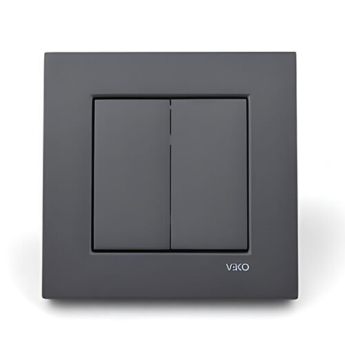 Viko Novella Komitatör (İkili Anahtar) Füme - Çerçevesiz