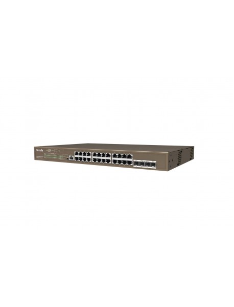 Tenda TEG5328P-24-410W 24 Port Poe+ 10/100/1000 Switch 4 Port SFP L3 Çelik Kasa Rack Mount