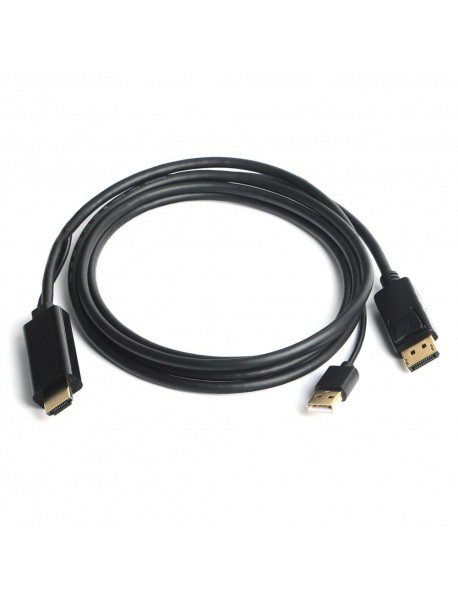 Dark DK-CB-AHDMIXDP2 HDMI to DisplayPort Dönüştürücü 2 Metre USB Güç Kablosu Destekli Kablo