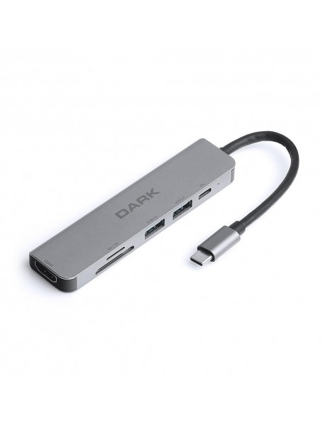 Dark DK-AC-U31X38 USB 3.1 Type-C 6 in 1 HDMI/TF SD Kart /USB 3.0 & USB 2.0/USB-C PD Çevirici HUB