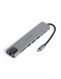 Dark DK-AC-U31X40 USB 3.1 Type-C 8 in1 Ether/HDMI/TF SD Kart Okuyucu/ USB 3.0/USB-C&USB-C PD Hub Dark DK-AC-U31X40 USB 3.1 Type-C 8 in1 Ether/HDMI/TF SD Kart Okuyucu/ USB 3.0/USB-C&USB-C PD Hub