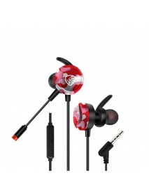 Hytech HY-GK4 3,5 Oyuncu Esnek Mikrofonlu Kırmızı Kamuflaj Kulakiçi Kulaklık