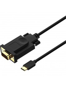 Qgeem QG-UA17 1.8m USB Type-C to Erkek VGA Kablo Qgeem QG-UA17 1.8m USB Type-C to Erkek VGA Kablo