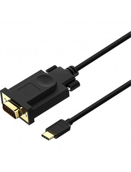 Qgeem QG-UA17 1.8m USB Type-C to Erkek VGA Kablo