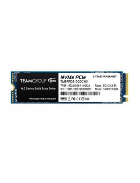 Team 512GB MP33 Pro 2400/2100MB/s NVMe PCIe Gen3x4 M.2 SSD Disk TM8FPD512G0C101