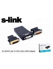 S-link SL-UD443 Usb To DVI+VGA Adaptör S-link SL-UD443 Usb To DVI+VGA Adaptör