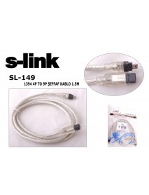 S-link SL-149 IEEE1394 4PİN TO 9PİN 1.5m Firewire Kablosu S-link SL-149 IEEE1394 4PİN TO 9PİN 1.5m Firewire Kablosu