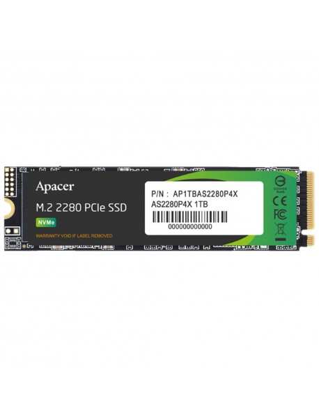 Apacer 1TB AS2280P4X 2100/1700MB/s NVMe PCIe M.2 SSD Disk (AP1TBAS2280P4X-1)