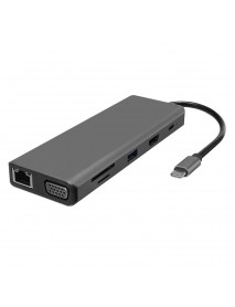 Hytech HY-USBC32 4K*2K Ultra HD Gri Metal 5x USB2.0/USB3.0 100M RJ45 PD, TypeC Data Hytech HY-USBC32 4K*2K Ultra HD Gri Metal 5x USB2.0/USB3.0 100M RJ45 PD, TypeC Data