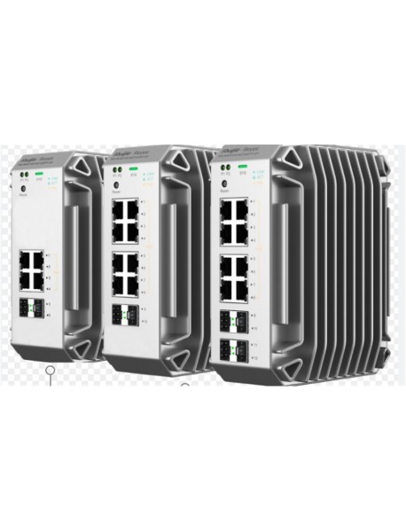 Reyee RG-NIS3100-8GT4SFP-HP 8 Port Poe+ 4 Port SFP 10/100/1000 Endüstriyel Switch