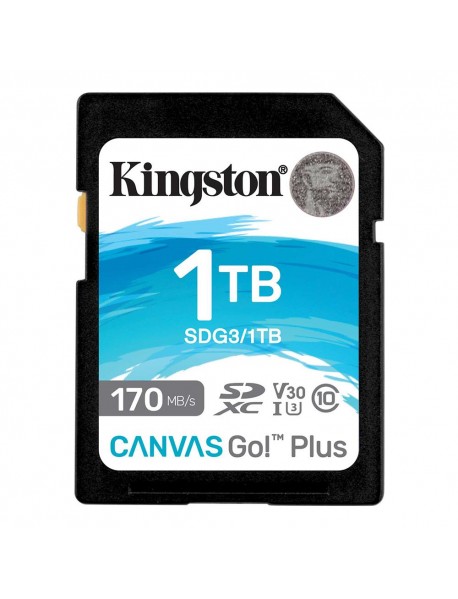 Kingston SDG3/1TB 1TB SDXC Canvas Go Plus 170R C10 UHS-I U3 V30 Hafıza Kartı