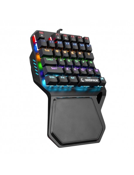 Rampage KB-R77 PALM USB Rainbow Backlight Blue Switch Mekanik 36 Tuşlu Mini Gaming Oy Klavyesi