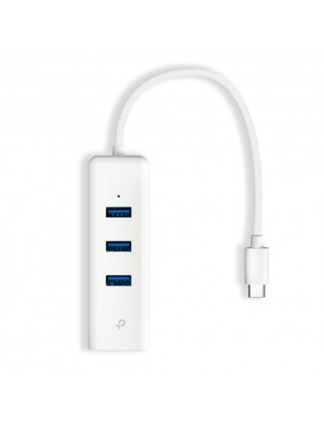 Tp-Link UE330C 10/100/1000 Mbps 3.0 Type C Ethernet Çevirici + 3 Port USB Çoğaltıcı