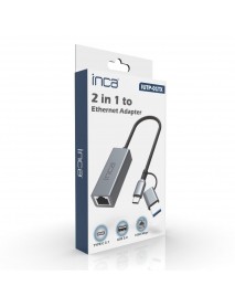 Inca IUTP-01TX Ethernet Adaptörü USB ve TYPE-Cye Bağlantı USB 3.0 ve TYPE-C 3.1 Alüminyum 1000Mbps Inca IUTP-01TX Ethernet Adaptörü USB ve TYPE-Cye Bağlantı USB 3.0 ve TYPE-C 3.1 Alüminyum 1000Mbps