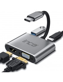 Inca ITPC-06TX USB C 4in1 – HDMI+VGA+USB+Güç Dağıtım Adap 4K@30Hz HDMI Çoklayıcı Inca ITPC-06TX USB C 4in1 – HDMI+VGA+USB+Güç Dağıtım Adap 4K@30Hz HDMI Çoklayıcı