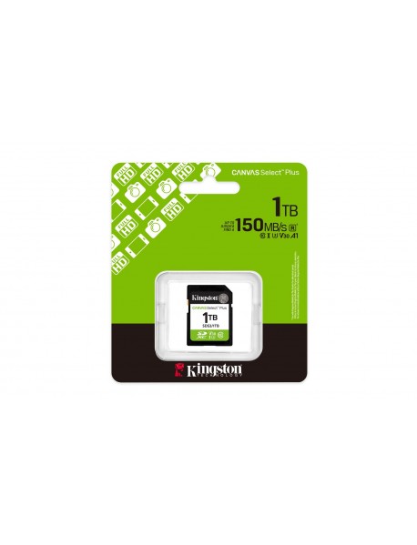 Kingston SDS3/1TB 1TB SDXC Canvas Select Plus Gen3 150MB/s C10 UHS-I U3 V30 Hafıza Kartı