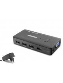 Hadron Hdx1374 2 Port + 4* Usb Vga Kvm Switch Kablolu Siyah Hadron Hdx1374 2 Port + 4* Usb Vga Kvm Switch Kablolu Siyah