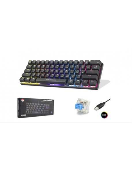 Hadron G509B Kablolu Oyuncu Mini Klavye Mekanik Blue Switch Rgb Q Siyah