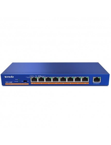 Tenda TEF1109P-8-63W 9 Port 8 Port Poe+ 10/100 Switch