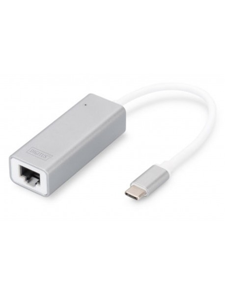 Digitus DN-3024 USB TYPE C Gigabit Ethernet Adaptörü, 1x10/100/1000 port,1xUSB Tip C erkek port
