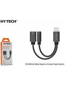 Hytech HY-XO40 Gri Metal TypeC to 3.5 jack+TypeC Çevirici Hytech HY-XO40 Gri Metal TypeC to 3.5 jack+TypeC Çevirici