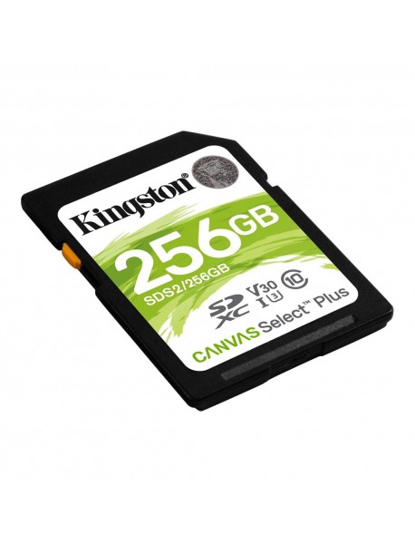 Kingston SDS2/256GB 256GB SDXC Canvas Select Plus 100R C10 UHS-I U3 V30 Hafıza Kartı