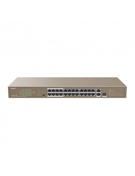 Tenda TEF1126P-24-250W 24 Port Poe+ 10/100 Switch Çelik Kasa Rack Mount