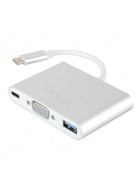 Vcom CU426M Type-C/M To Vga/F Usb 3.0/F Type-C/F Çevirici