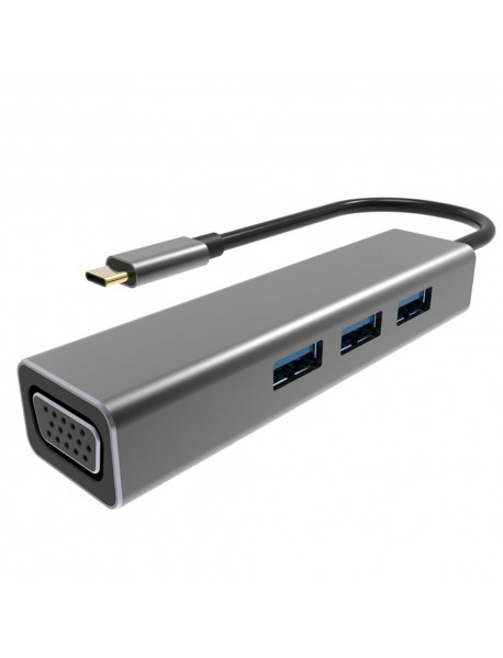Vcom DH319 Type-C To Usb 3.0*3 Vga Çevirici