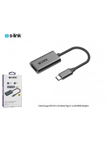 S-link Swapp SW-U512 4K@30Hz Gri Metal Type-C to 4K HDMI Adaptör S-link Swapp SW-U512 4K@30Hz Gri Metal Type-C to 4K HDMI Adaptör