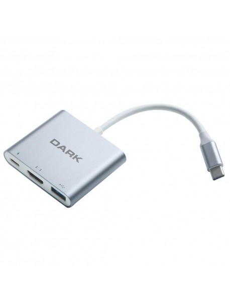 Dark DK-AC-U31X32 3in1 USB3.1 Type C Erkek-USB3.0/HDMI (4K UHD)/USB3.1 Type C Şarj