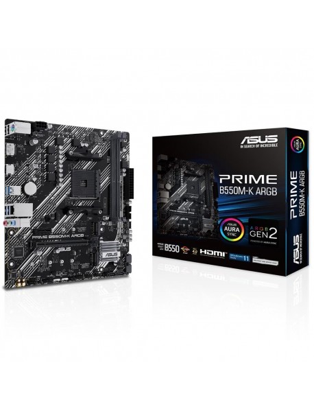 Asus Prime B550M-K ARGB 5100MHz (OC) DDR4 Soket AM4 M.2 HDMI mATX Anakart
