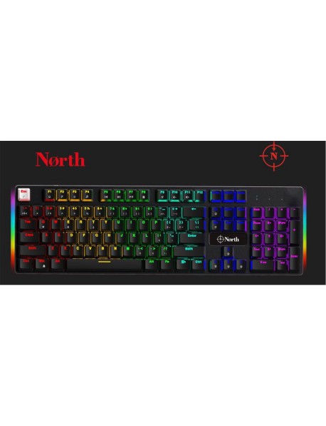 North Shield Blue Switch Türkçe Q RGB Mekanik Gaming Klavye