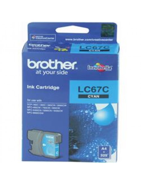 Brother LC-67C Cyan Mavi 325 Sayfa Kartuş DCP-185/385 MFC-490/615/790/795/990/5490/5890/6490/6890