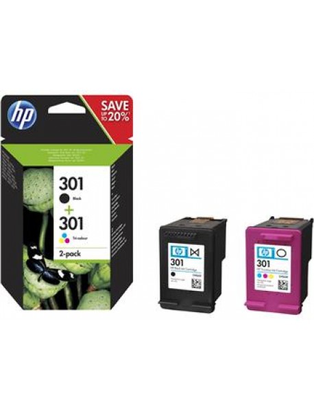 HP 301 Black/Color Siyah/Renkli Multi Paket N9J72AE
