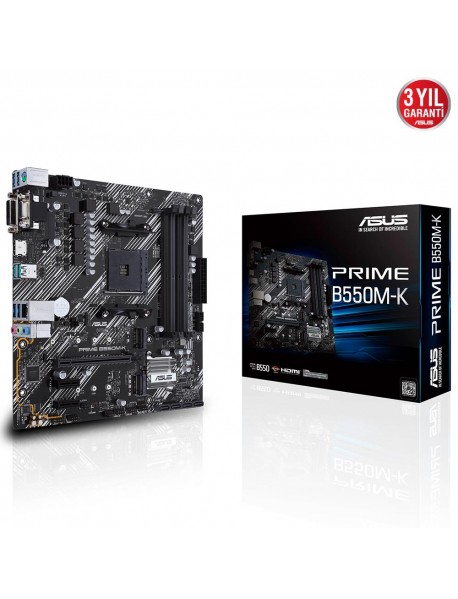 Asus Prime B550M-K AMD AM4 3.Nesil DDR4 VGA DVI HDMI Anakart