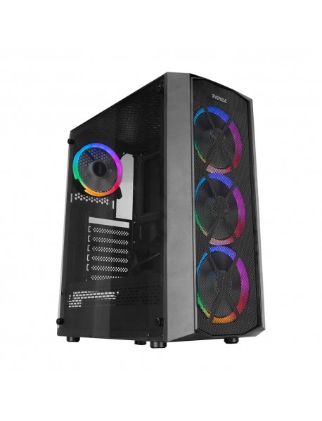 Rampage BLAZE Mesh Temperli Camlı Siyah 4* 12cm ARGB Fan M-ATX Mid-T Gaming Oyuncu Kasası
