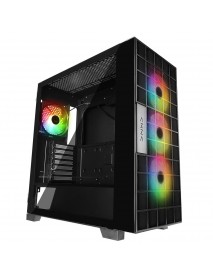 Rampage AZZA V2 Temperli Camlı Siyah 4*12CM ARGB Fan + Type-C ATX Mid-T Gaming Oyuncu Kasası Rampage AZZA V2 Temperli Camlı Siyah 4*12CM ARGB Fan + Type-C ATX Mid-T Gaming Oyuncu Kasası