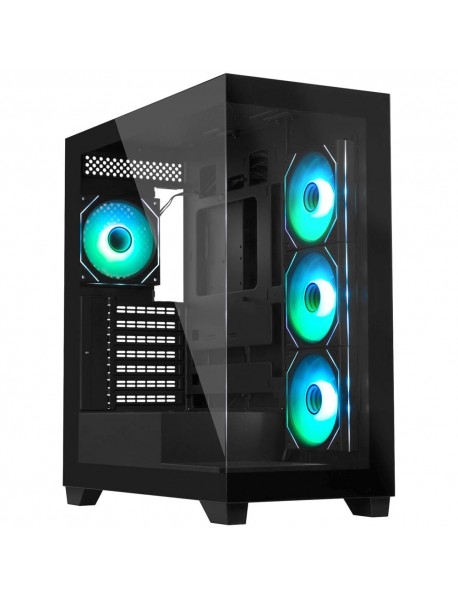 BitFenix CETO 500 4*120mm ARGB Fan 850W 80 Plus Siyah 1*Usb3.0 2*Usb2.0 Tempered Glass Oyuncu Kasası