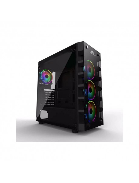 PowerBoost X59RGB-650W 80+ USB 3.0 Tempered Glass 6 x RGB Fanlı Gaming Kasa (JBST-X59RGB-650)