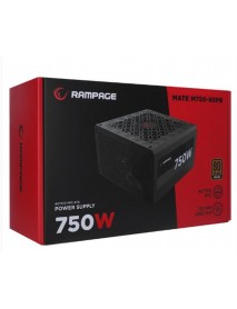 Rampage MATE M750-80PB 750W 12cm Fan Full Modular 80 Plus Bronze Aktif PFC Siyah Power Supply Rampage MATE M750-80PB 750W 12cm Fan Full Modular 80 Plus Bronze Aktif PFC Siyah Power Supply